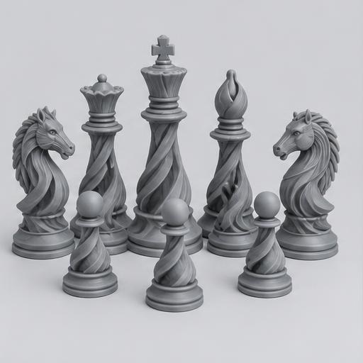 Sculptural Chess Set